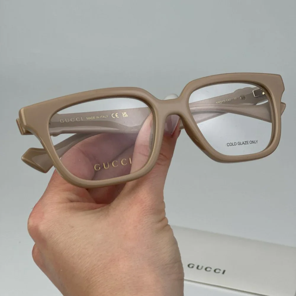 Gucci GG1536O 007 BRAND NEW Eyeglasses Nude Women Square